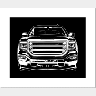 White Sierra 1500 SLT Sketch Art Posters and Art